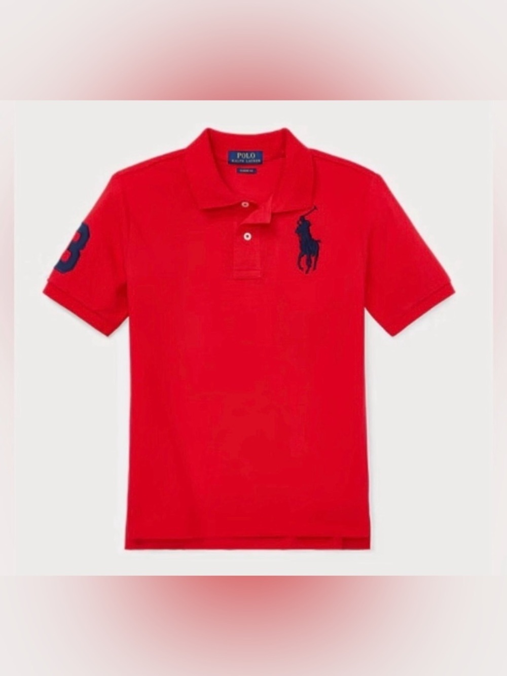Polo by Ralph Lauren Red Boys Polo Shirt with Navy Logo